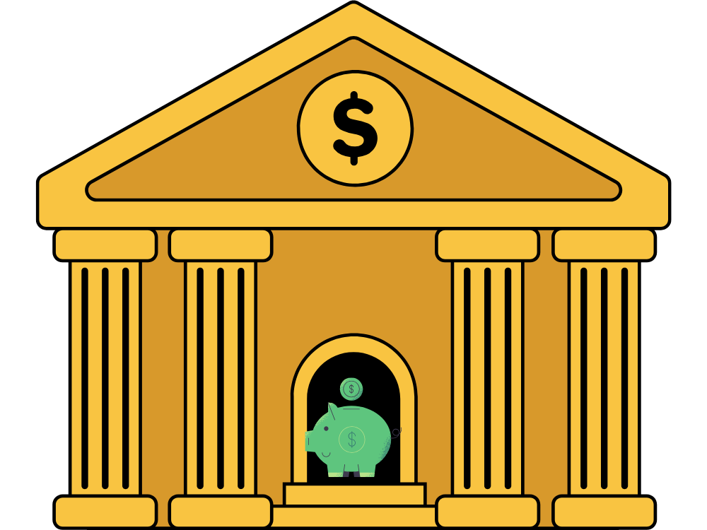 figura que representa uma entidade financeira-banco