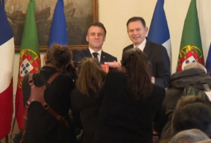 Macron em visita à portugal