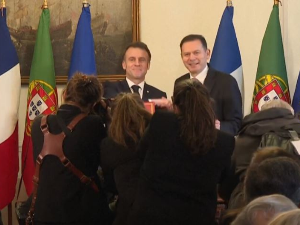 Macron em visita à portugal